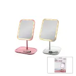 DİKDÖRTGEN 7 INC LEDLİ - USB ŞARJLI MAKYAJ AYNASI 90° AÇI AYARLI TAKILI AYAK RENKLİ PLS İ11-017 (4745)-1