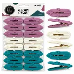 16PCS ÇAMAŞIR MANDALI RENKLİ PLASTİK - KABARTMA DESENLİ (4745)-2