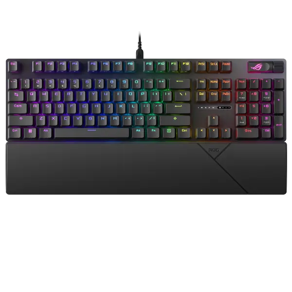 ROG STRIX SCOPE II 96 WL/RX RED/ABS/TR WIRELESS OYUN KLAVYESİ: ÜÇ MODLU BAĞLANTI, ROG RX OPTİK ANAHTARLAR, PBT TUŞ KAPAKLARI, SİLİKON YALITIM, EK ROG TUŞLARI, BİLEK DESTEĞİ