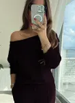 Kadın Uzun Kollu Tek Omuzdan Açık Modal Bluz Ve Pantolon Ikili Mürdüm Takım-3