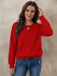 Kadın Uzun Kollu Bisiklet Yakalı Triko Bluz-2