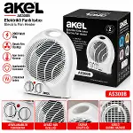 SICAK - SOĞUK ELEKTRİKLİ FANLI ISITICI 2 KADEME HIZ AYAR HIZLI ISITMA - SESSİZ FAN 2000W AS-300B (4745)-4