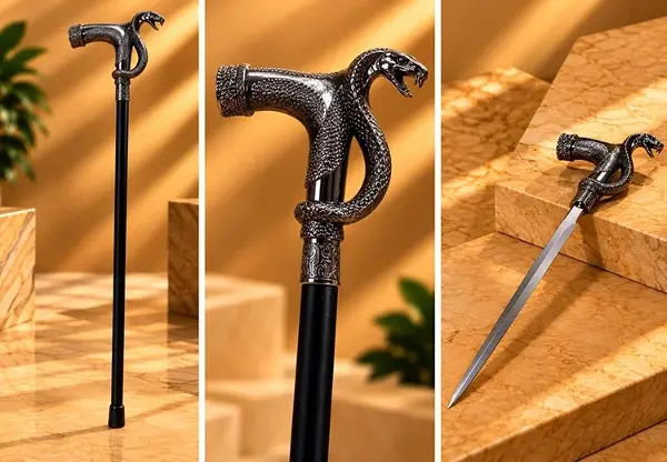 Kopra Büstlü Kılıçlı Baston Alk1061