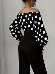 Kadın Madonna Yakalı Kol Agzı Balonlu Bagcıklı Suprem Bluz Ve Ithal Krep Pantolon-4