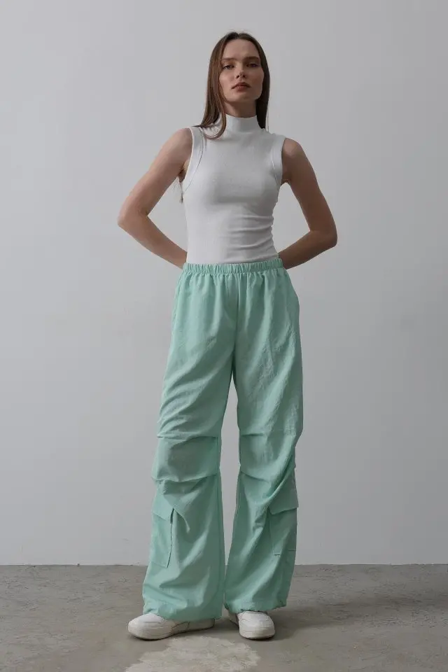 Paraşüt Cargo Pantolon - Mint