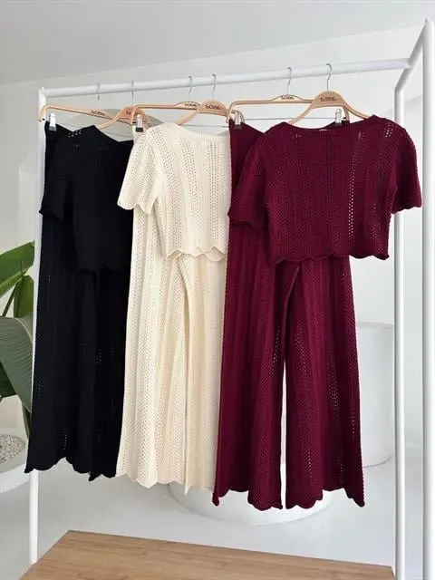 Triko Bluz Pantolon İkili Takım 10084-025
