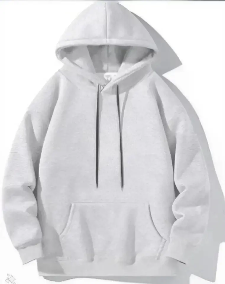 Erkek Uzun Kol Kapşonlu Basic Sweatshirt Hoodie - Gri