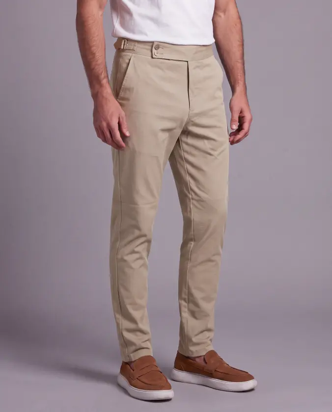 Erkek Toka Detaylı Kumaş Pantolon