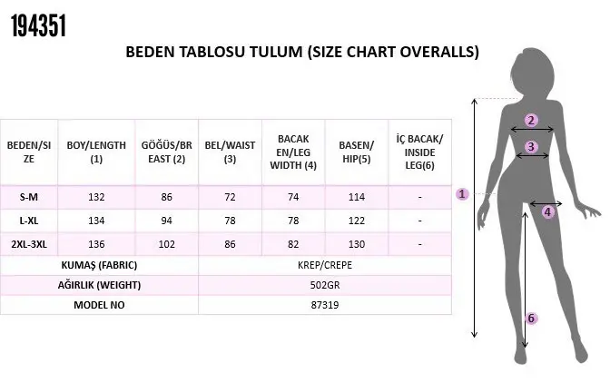 Kadın Uzun Kollu Kruvaze önden Pileli Yakalı Uzun Janjan Tulum